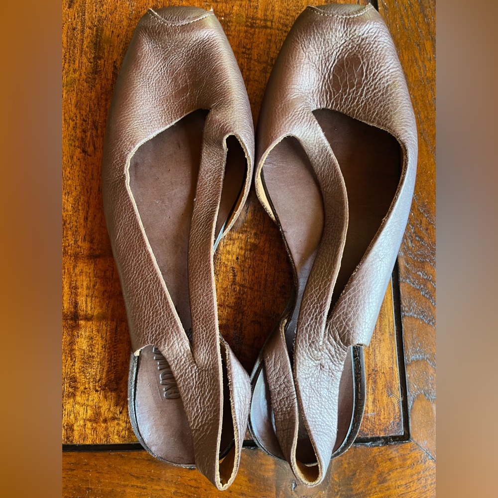 Cydwoq Drama - Soft Metallic Brown Leather Women's Shoes
